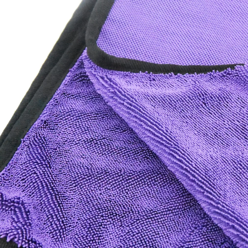 40X60cm Purple Twist Pile Car Cleaning High Performance Washable Microfiber Cloth