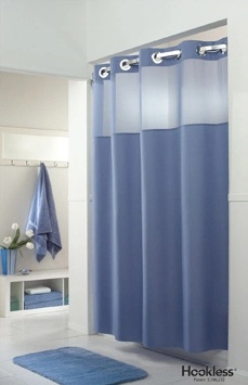 병원 호텔 가정을 위한 샤워 커튼/방연제 폴리에스테 항균 Hookless 샤워 커튼